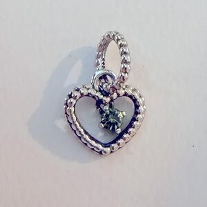 Pandora Peridot Heart Charm
